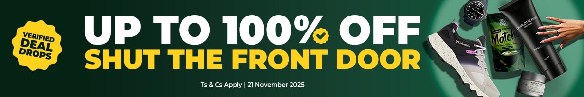 Up to 100% off? Shut the front door! 