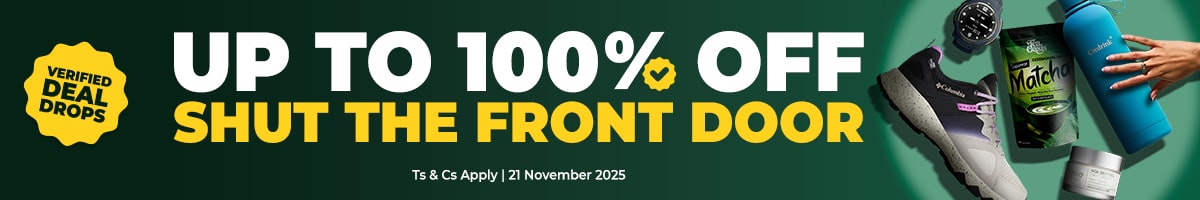 Up to 100% off? Shut the front door! 