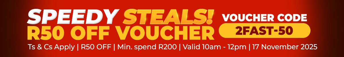 Use code: 2FAST-50 for R50 off