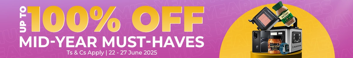 Mid year sale: Up to 100% Off